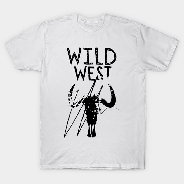 Wild West - cow skull T-Shirt by RIVEofficial